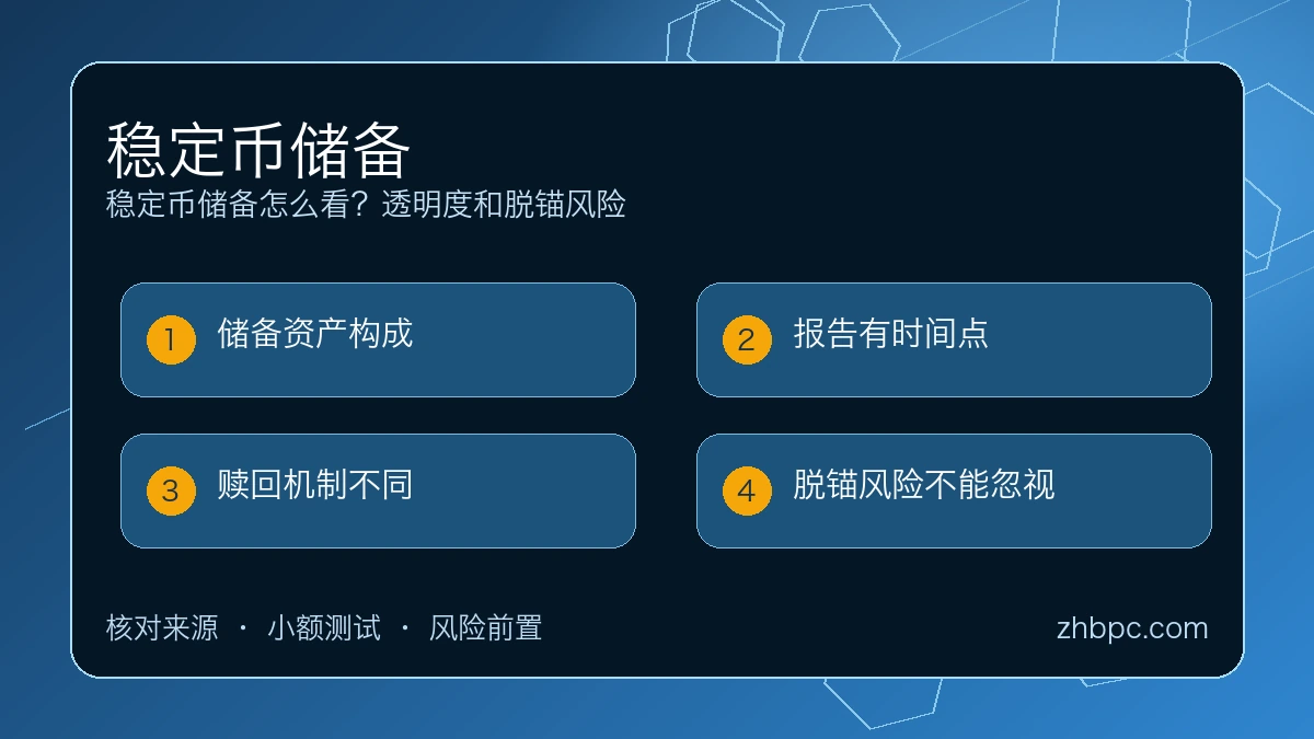 稳定币储备怎么看？透明度和脱锚风险 
