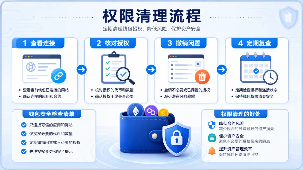 钱包连接权限怎么清理？ 
