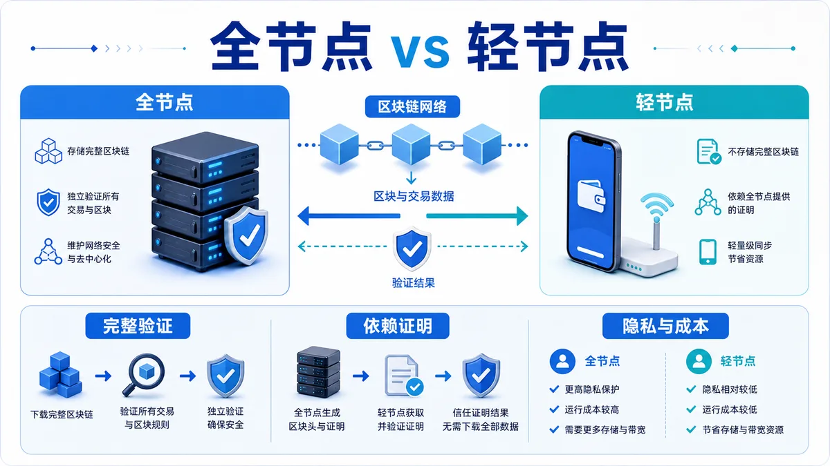 区块链节点是什么？全节点和轻节点区别 