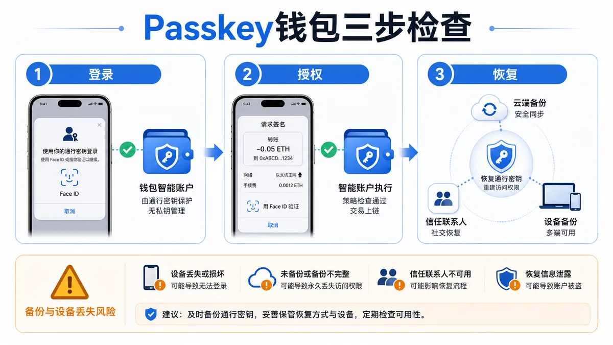 Passkey钱包安全吗？恢复风险 